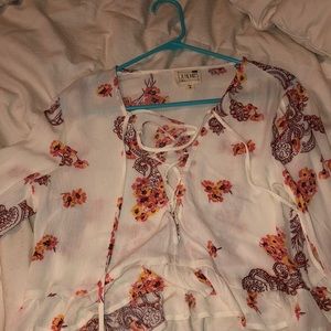 Flowy LA Hearts crop top